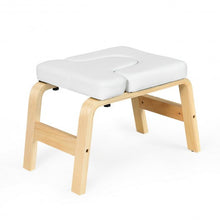 Load image into Gallery viewer, Yoga Headstand Wood Stool with PVC Pads-White