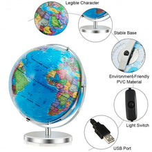 Load image into Gallery viewer, 13" Illuminated World Globe 720° Rotating Map with LED Light