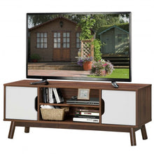 Load image into Gallery viewer, 50" Wood Media TV Stand with Storage Shelf-White