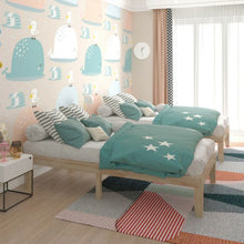 Load image into Gallery viewer, Twin Size 14" Wooden Slats Bed Mattress Frame-Natural