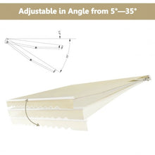Load image into Gallery viewer, 12' x 10' Retractable Patio Awning Aluminum Sunshade Shelter-Beige