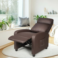 Load image into Gallery viewer, PU Leather Massage Recliner Chair with Footrest-Brown