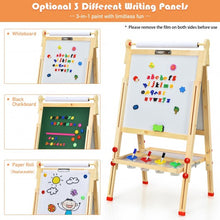 Load image into Gallery viewer, Kids Art Easel with Paper Roll Double-Sided Regulable Drawing Easel Plank