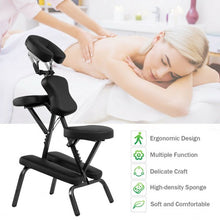 Load image into Gallery viewer, PU Leather Pad Travel Massage Chair with Carrying Bag