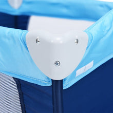 Load image into Gallery viewer, Foldable Baby Crib Playpen w/ Mosquito Net and Bag-Blue