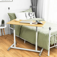 Load image into Gallery viewer, Height Adjustable Computer Desk Sit to Stand Rolling Notebook Table -Natural