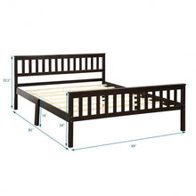 Load image into Gallery viewer, Wood Bed Frame Support Platform with Headboard and Footboard