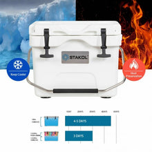 Load image into Gallery viewer, 16 Quart Portable Ice Cooler with 24 Cans-White