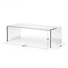 Load image into Gallery viewer, 42.0" x 19.7" x 14" Tempered Glass Coffee Table