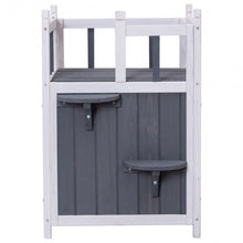 Load image into Gallery viewer, Wooden Cat Pet Home with Balcony