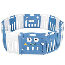 Load image into Gallery viewer, 16-Panel Foldable Baby Playpen Kids Activity Centre-Blue