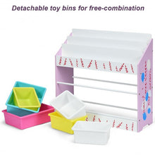 Load image into Gallery viewer, Kids Toy Storage Organizer Children Storage Bins & Book Sleeves