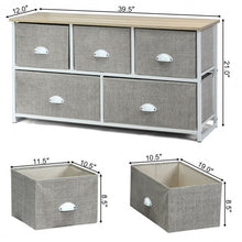 Load image into Gallery viewer, Wood Dresser Storage Unit Side Table Display Organizer-White