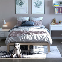 Load image into Gallery viewer, Queen Size 14" Wooden Bed Mattress Frame-Natural