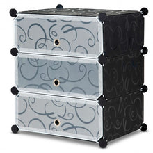 Load image into Gallery viewer, DIY 3 Cube 6 Pair Space Saving Portable Shoe Storage Cabinet