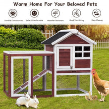 Load image into Gallery viewer, 48" x 24" x 36" Wooden Rabbit Hutch Poultry Cage