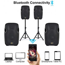 Load image into Gallery viewer, Dual Portable 2-Way Powered PA Speaker System