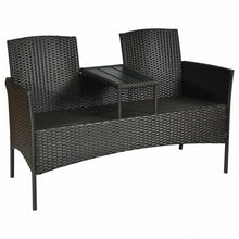 Load image into Gallery viewer, Patio Rattan Conversation Set with Table