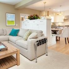 Load image into Gallery viewer, Foldable Luggage Rack Chromed Metal Suitcase Stand Holder Shoes Shelf Home Hotel