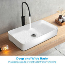 Load image into Gallery viewer, 24" x 14" Rectangle Bathroom Vessel Sink with Pop-up Drain