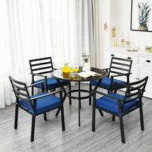 Load image into Gallery viewer, 5PCS Outdoor Patio Dining Chair Table Set with Cushions