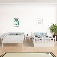 Load image into Gallery viewer, Full over Full Bunk Bed Platform Wood Bed