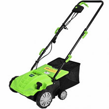 Load image into Gallery viewer, 12Amp Corded Scarifier 13" Electric Lawn Dethatcher -Green