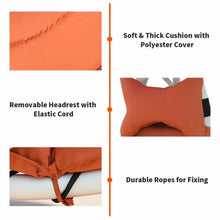 Load image into Gallery viewer, Patio Hanging Swing Hammock Chaise Lounger Chair with Canopy-Orange