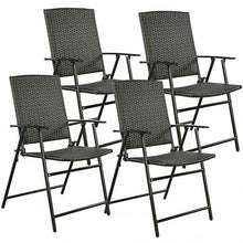 Load image into Gallery viewer, Set of 4 Rattan Folding Chair
