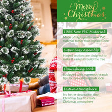 Load image into Gallery viewer, 6 ft Snow Flocked Artificial Christmas Hinged Tree