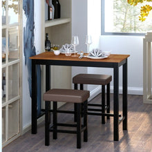 Load image into Gallery viewer, 3 Piece Set Pub Dining Table with Stools
