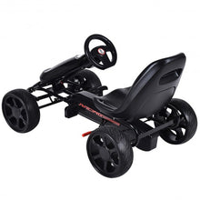 Load image into Gallery viewer, Outdoor Kids 4 Wheel Pedal Powered Riding Kart Car-Black