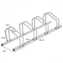 Load image into Gallery viewer, 4 Bike Parking Garage Rack Storage Stand-Silver