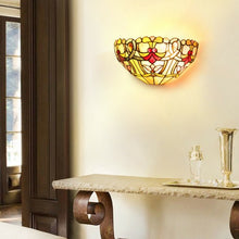 Load image into Gallery viewer, Tiffany-Style 1-Light Wall lamp w/ 12" Lampshade