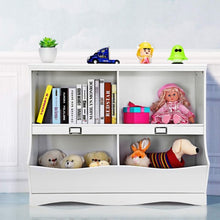 Load image into Gallery viewer, Kids Storage Unit Baby Toy Organizer Children Bookshelf Bookcase-White