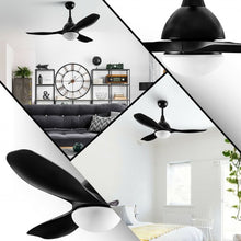 Load image into Gallery viewer, Modern 48" Ceiling Fan with Dimmable LED Light &Remote Control Reversible Blades