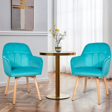 Load image into Gallery viewer, Set of 2 Mid-Back Accent Leisure Armchairs-Blue