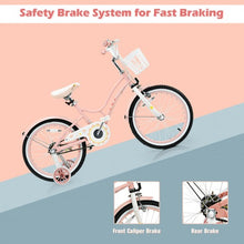 Load image into Gallery viewer, Babyjoy 18" Kids Bike Toddlers Adjustable Freestyle Bicycle w/Training Wheels-PI