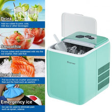Load image into Gallery viewer, 44 lbs Portable Countertop Ice Maker Machine with Scoop-Green