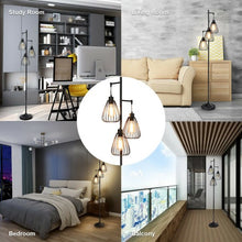 Load image into Gallery viewer, 67" Industrial 3-Light Floor Lamp Tree