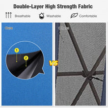 Load image into Gallery viewer, Folding Camping Cot with Side Storage Pocket Detachable Headrest-Blue