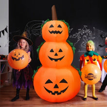 Load image into Gallery viewer, 6FT Halloween Inflatable Stacked Pumpkins