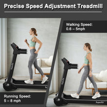 Load image into Gallery viewer, 3HP Folding Electric Treadmill Running Machine with Bluetooth Speaker-Silver