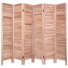 Load image into Gallery viewer, 6 Panels Classic Venetian Wooden Slat Room Screen-Brown