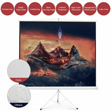 Load image into Gallery viewer, 100" 70 x 70 Portable Square Tripod Screen Projection Projector