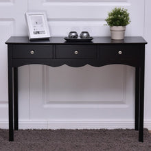 Load image into Gallery viewer, Hall table Side Table w/ 3 Drawers-Black