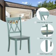 Load image into Gallery viewer, Set of 2 Cross Back Wood Dining Chair