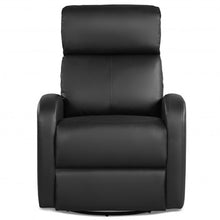 Load image into Gallery viewer, Recliner Chair Swivel Rocker Manual Single Sofa Lounger with Footrest-Black