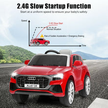 Load image into Gallery viewer, 12V Licensed AudiQ8 Kids Ride On Car-Red