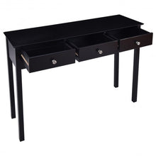 Load image into Gallery viewer, Hall table Side Table w/ 3 Drawers-Black